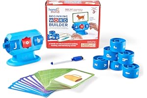 hand2mind Beginning Word Builder, CVC Word Games, Spelling Toys for Kids 3-5, Learning How to Read, Sight Words Flash Cards, Kindergarten Learning Activities, Science of Reading Manipulatives