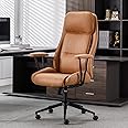 BOWTHY Executive Chair Mid Century Office Modern Chair,55° Reclining High Back Desk Chair with Wheels,Conference Room Chairs,Brown Office Chair,Computer Chair for Adults,Swivel Chair 330lbs