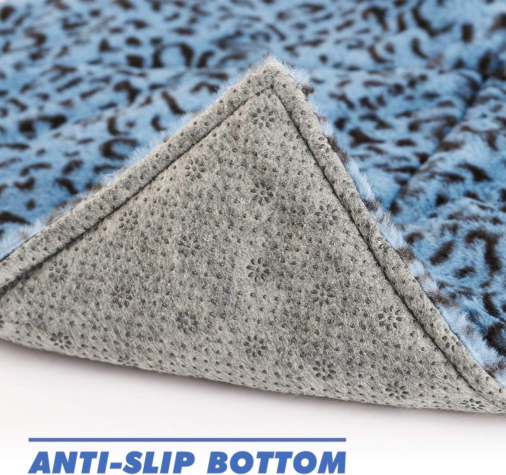 KOOLTAIL Cat Self Warming Bed Pad with Free Blanket - Anti-Slip Heating Pet Mat Leopard Cat Bed Outdoor Soft for Cats Small Puppy : Pet Supplies