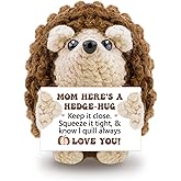 AICHPVOY Mom Birthday Gifts from Daughter/Son Handmade Positive Crochet Hedgehog Mom Birthday Gifts Mom's for Women Positive Crochet Animals for New Gift for Mothers