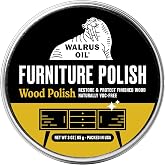 WALRUS OIL - Furniture Wax Polish - Easy to Use Wood Maintenance and Polishing Wax for Furniture and Wooden Surfaces. 3oz Can