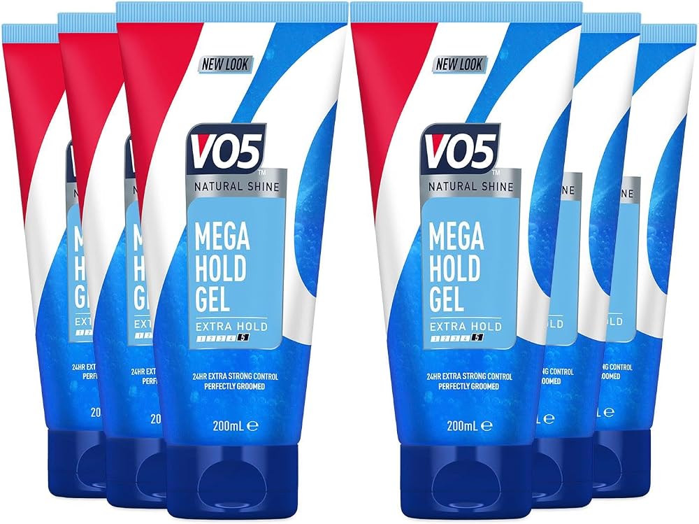 Alberto VO5 Mega Hold Styling Gel 24hr Extra Strong Control 200ml Multi Buy 6