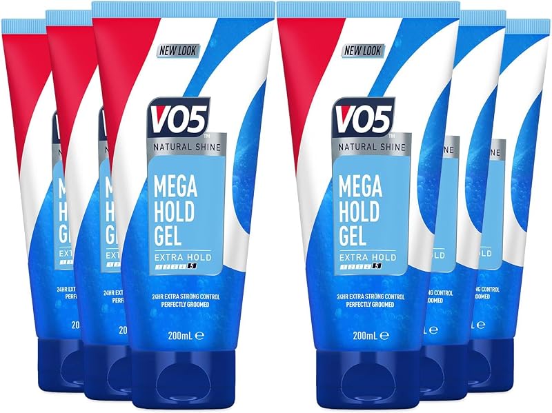 Alberto VO5 Mega Hold Styling Gel 24hr Extra Strong Control 200ml Multi Buy 6