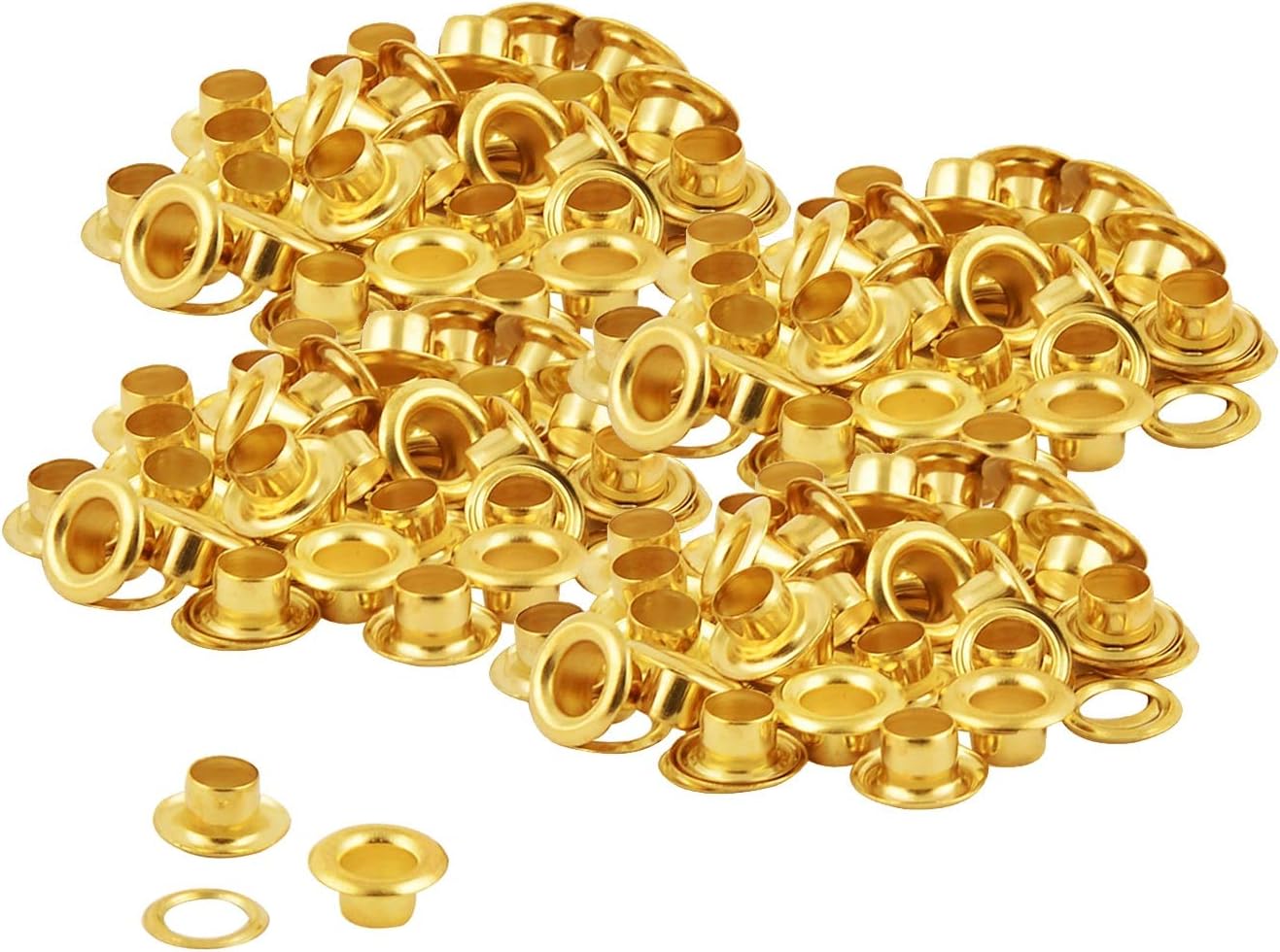 100 x 4mm Gold Eyelets for Clothes and Leather Crafts Grommets for