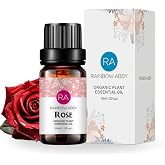 Rose Essential Oil Pure Organic Rose Oil for Diffuser, Perfume, Massage, Aroma, Bath - 10ML