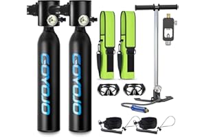 GOYOJO 0.5L Mini Scuba Tank with Pump, Portable Diving Tank, Lung Tank Kits with 3000 PSI Max Pressure, Reusable Scuba Diving Kit Gear with Pump Underwater Breathing Training