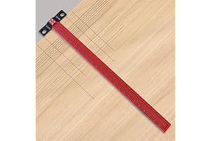 HEAVY FOG MOUNTAIN HFM Woodworking Scriber T-Square Ruler 24 Inch Architect Ruler for Carpenter Work, Layout and Measuring, Aluminum Alloy Square Layout Scriber