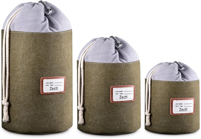 Amazon カメラレンズケースzecti レンズ収納袋 クッション性 レンズ保護 防水 耐衝撃3サイズセット カメラバッグ 持ち運びに便利 ミラーレス 一眼レフ 単焦点レンズ 望遠レンズなどに対応 レンズケース 通販