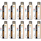 Frigga 10 Pack Temperature Data Logger Disposable Temperature Recorder 28800 Points USB Temperature Loggers Single Use High Accuracy 200 Days Cold Chain Transportation with PDF CSV Report, U1