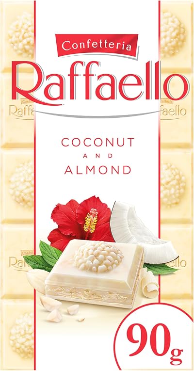 Ferrero Raffaello Luxury White Chocolate Bar 90g Coconut Almond Filling