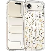 Unov Case for iPhone Air Case Clear with Design Embossed Pattern TPU Soft Shock Bumper Absorption Slim Protective iPhone 17 Air 6.5 Inch (Golden Garden)