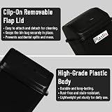 Plastix 30 Litre Swing Bin Black Plastic Waste Rubbish Kitchen Dustbin view 3