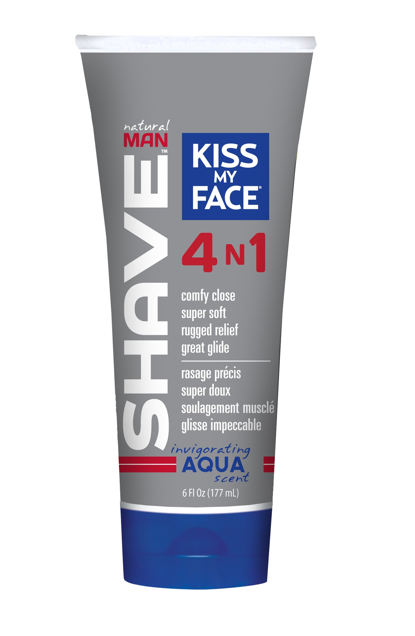 Buy Kiss My Face Natural Man Aqua 4 in 1 Moisture Shave Cream, 6 Fluid