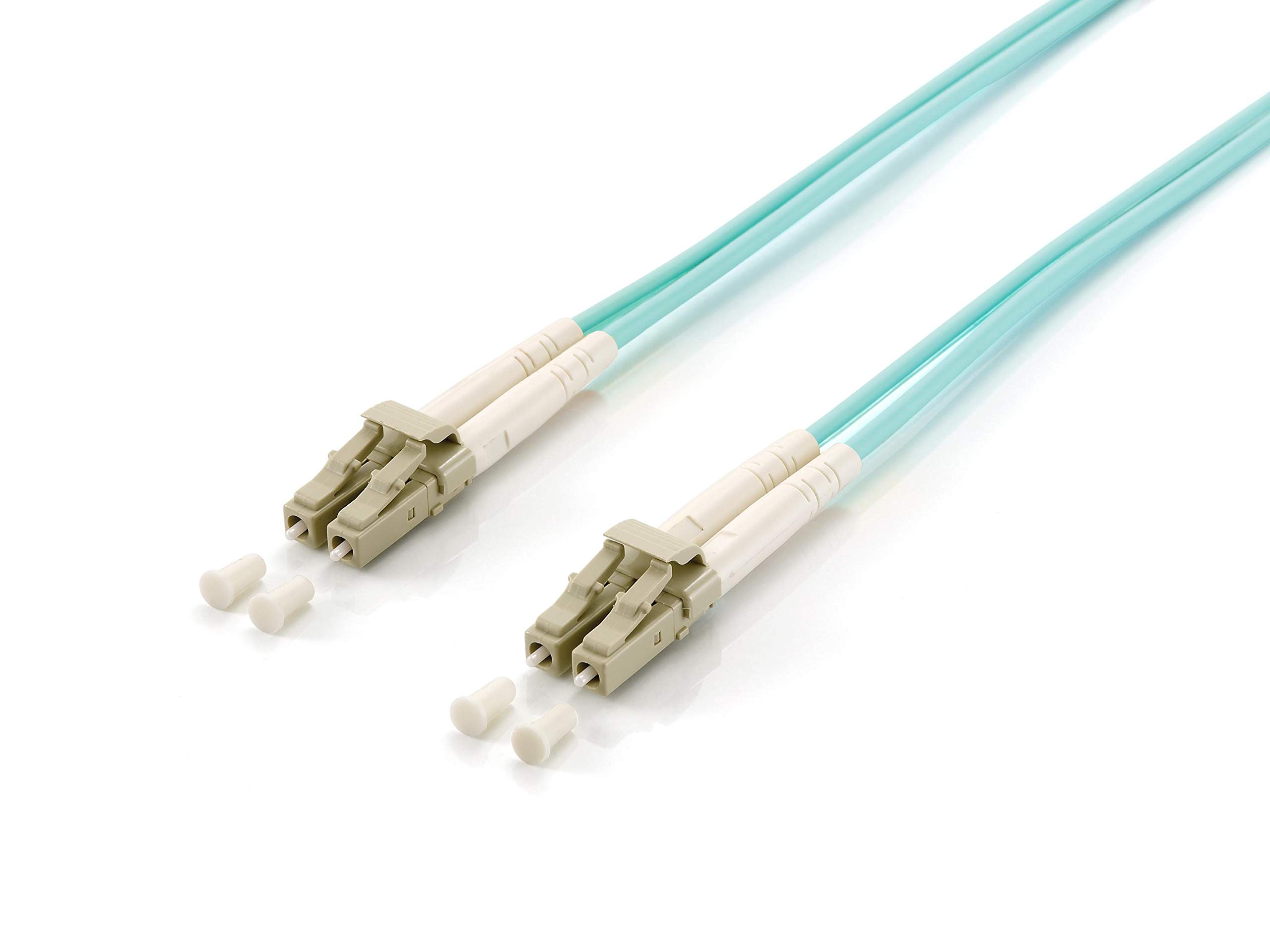 Equip Fibre-Optic Patch Cable LC > LC 50/125 mμ 0.50 m Multimode Duplex Turquoise Polybag