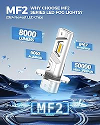 Marsauto H3 Yellow Led Fog Light Bulb, 600% High