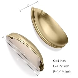 CABDM 10 Pack 4" Drawer Pulls Champagne Bronze