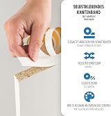 haggiy Self-Adhesive Melamine Edge Tape 18mm x 5m White Furniture Edging Banding view 3