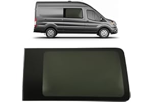 JMTAAT Stationary Rear Sliding Door Window Glass Compatible with Ford Transit 110.2" High-Roof 100.8" Mid-Roof 2015-2023 (Not for Connect/Low-Roof) Privacy Body Side Glass - Right Passenger Side