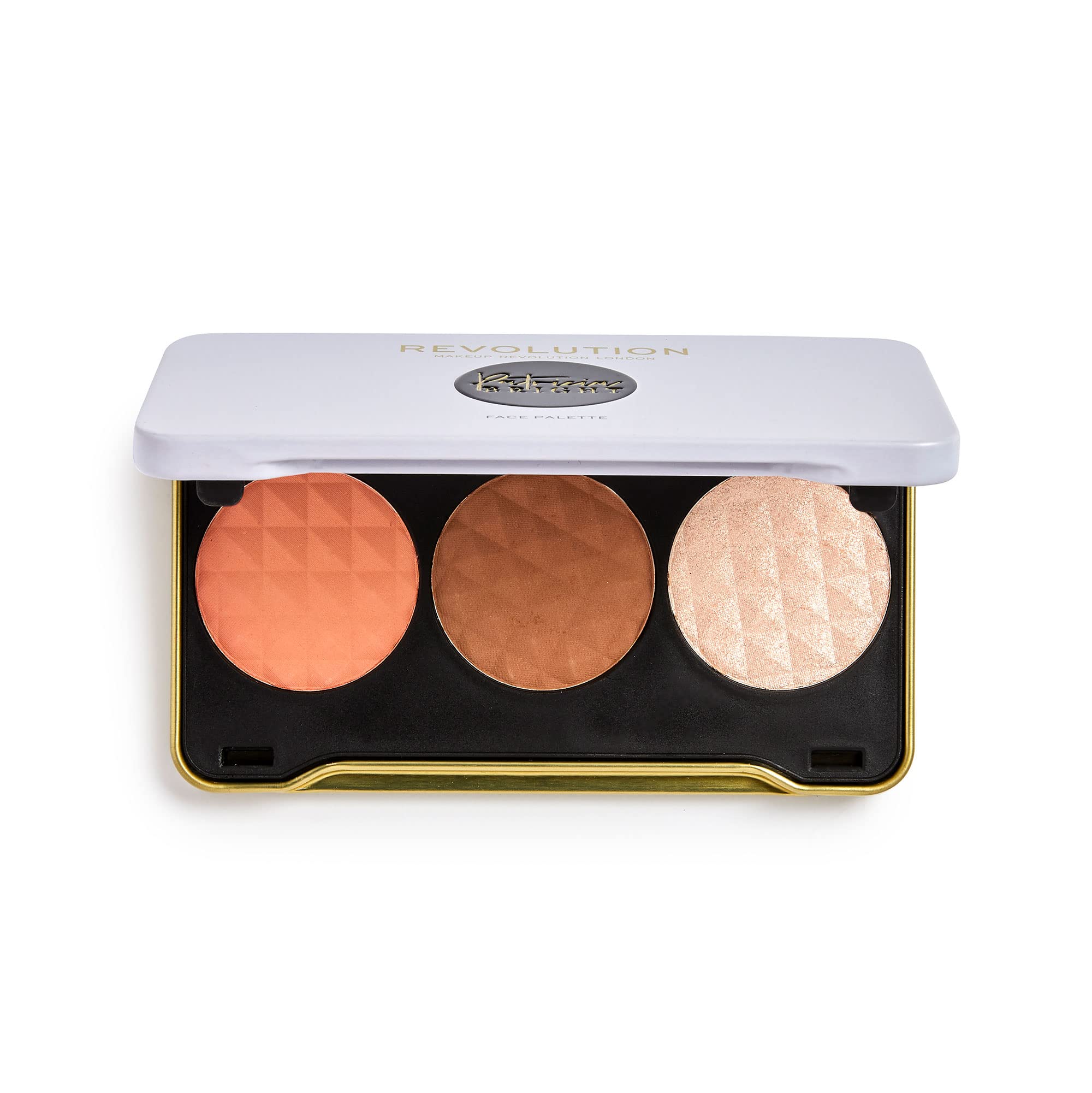 Makeup Revolution, Patricia, Bright Moonlight Glow, Face Palette, Fair, 3 Shades, 6.6g