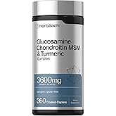 Horb&auml;ach Glucosamine Chondroitin MSM | 360 Caplets | Advanced Formula with Turmeric | Non-GMO, Gluten Free