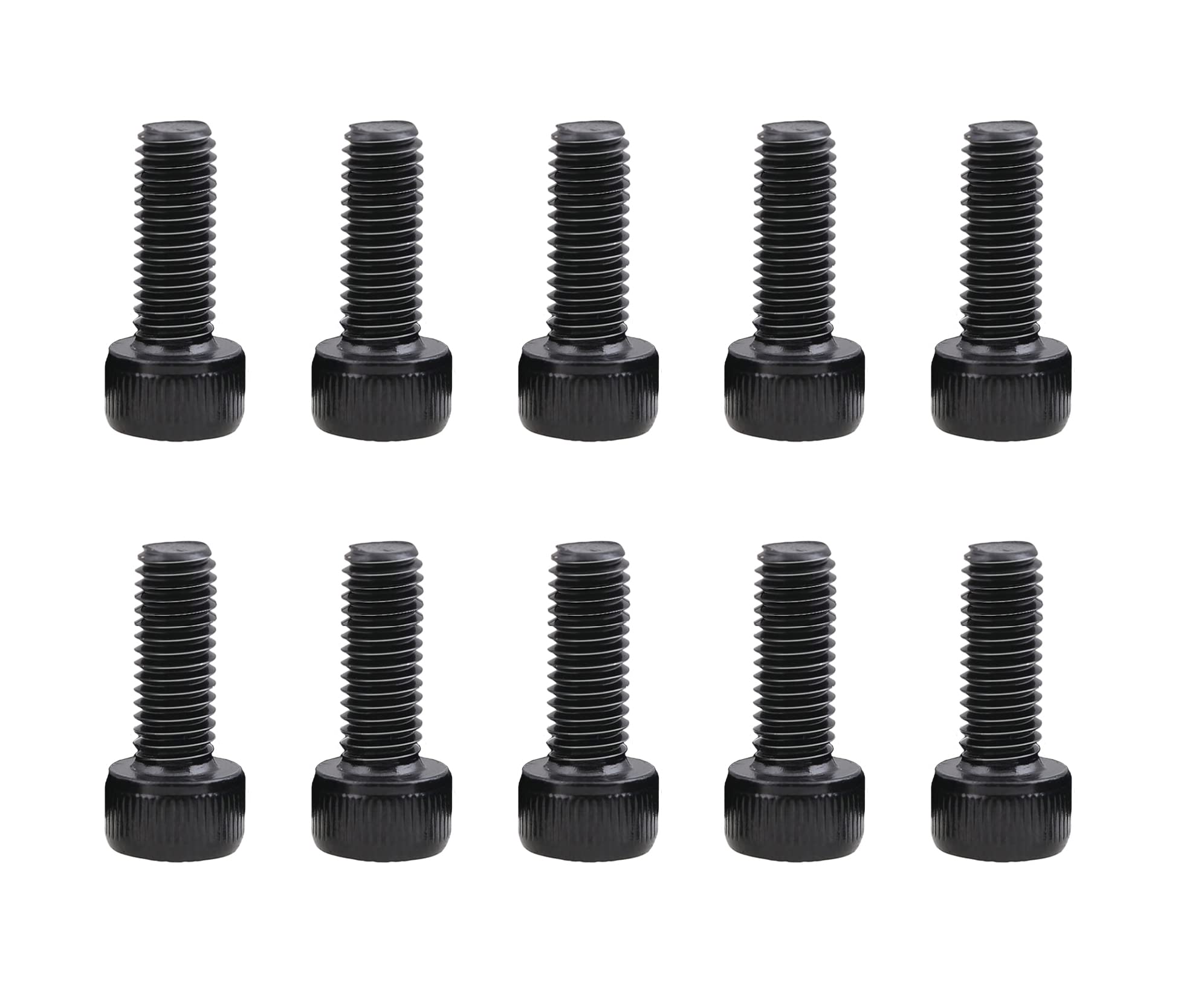 Bike Water Bottle Holder Cage M5 Hex Bolts Screws, Stainless Steel, Black - Pack of 10