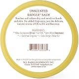 Badger Unscented Balm Virgin Olive Oil Beeswax Dry Sensitive Chapped Skin view 2