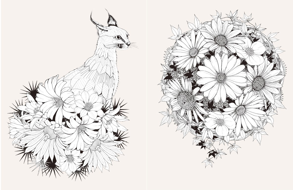 花と動物を彩るコラージュぬりえ 森のなかへ ディジー フレッチャー 柴田 里芽 本 通販 Amazon