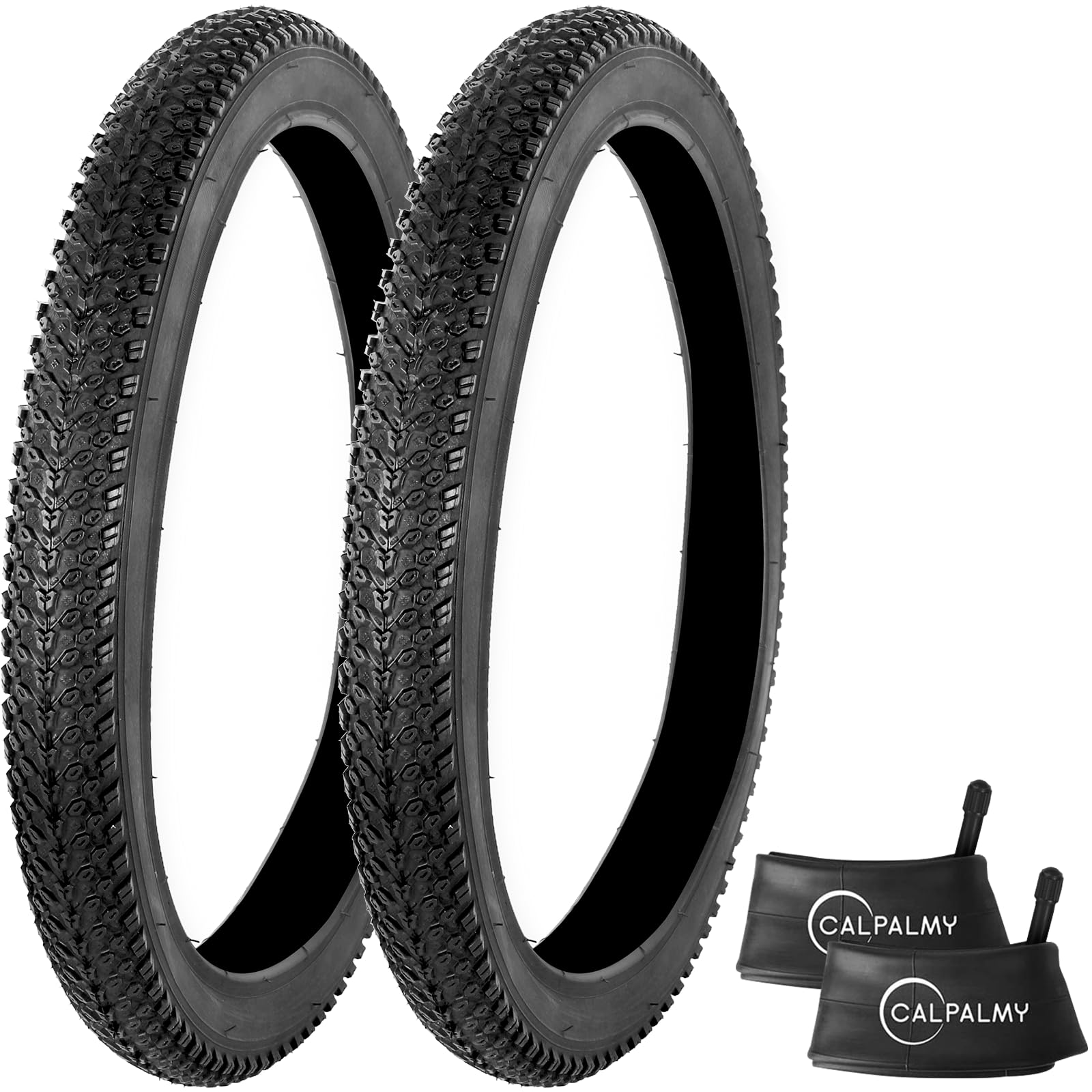 Photo 1 of CALPALMY Combo 18" x 1.95 Bike Tire and Tube, (2+2) Replacement Bike Tires and Inner Tubes 18 x 1.75/1.95/2.125 with AV 32mm Valve, Fit for Mountain/Off Road Bike and Most Bicycle
