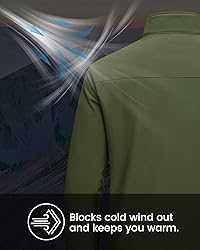 MAGCOMSEN Softshell Jacket Men Fleece Lined Coat