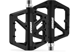 LYCAON Bike Pedals - Mountain Cycling Non-Slip Bicycle MTB Pedal, Durable Nylon Nylon with Fiber Flat Pedals for 9/16" Sealed