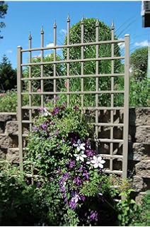 Amazon Com New England Arbors Va84051 Colonial Composite Privacy Screen Trellis Brown Garden Outdoor
