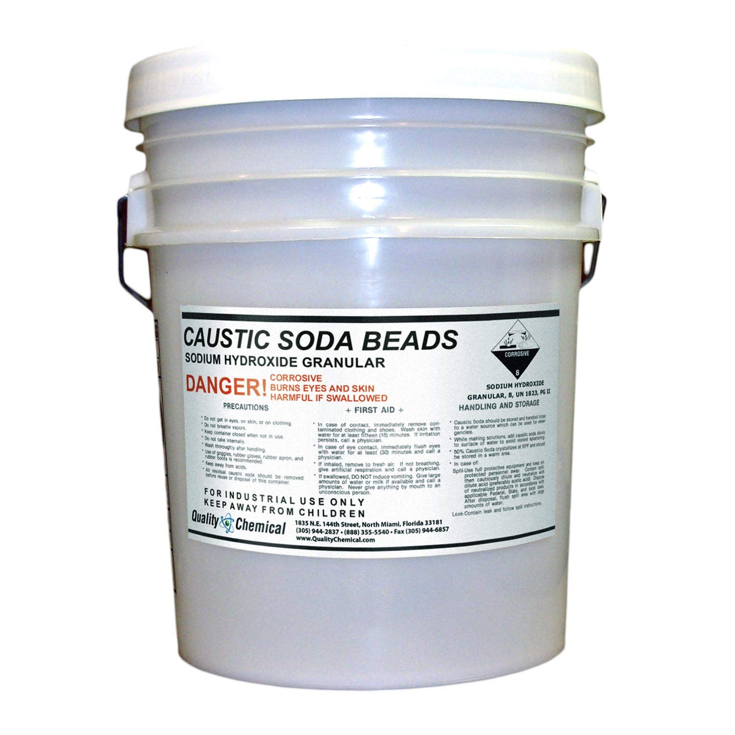 Sodium Hydroxide (Caustic Soda Beads) 40 lb Pail Buy Online in