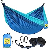 SZHLUX Camping Hammock Double & Single Portable Hammocks with 2 Tree Straps, Great for Hiking,Backpacking,Hunting,Outdoor,Bea
