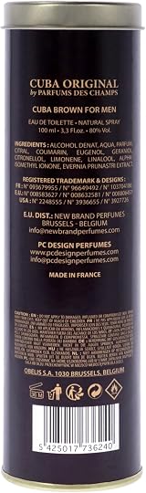 CUBA PARIS Brown Eau De Toilette for Men 100 ml Woods Jasmine Citrus view 5