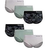 Reebok Womens Hipster Underwear - 3 Pack or 6 Pack Plus Size Performance Hipster Panties Seamless Underwear for Women (1X-3X)
