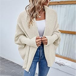 ADJHDFH Cardigan For Women Short Sleeve Chunky