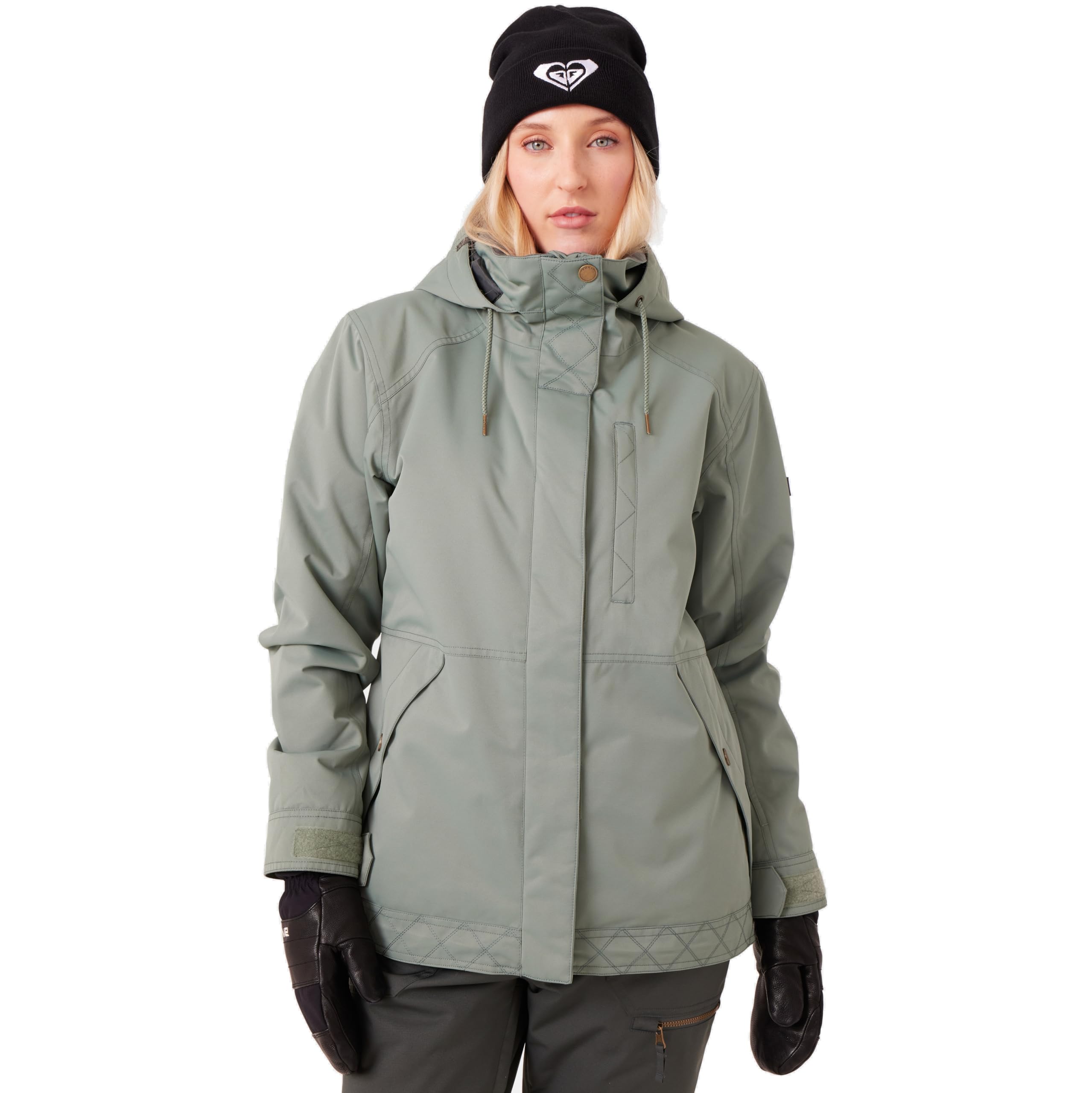 Roxy Women’s Billie Jacket – 10K Waterproof Snow Jacket, Tailored Fit, PFAS-Free, Insulated, Sea Spray, Medium