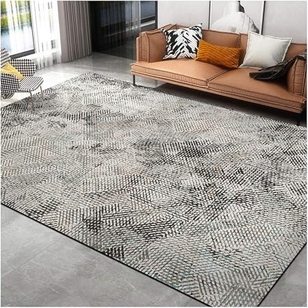 amazon de syloz teppich wohnzimmer teppich low fluff moderne einfache farbe des geflechts grau 160