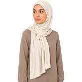 MiaoChoice Easy Hijab for Women, Stretch Rayon Jersey Scarf, Solid Color | Soft stretch rayon jersey offers lightweight comfort and large coverage; wear as a hijab, shawl or head wrap every day.