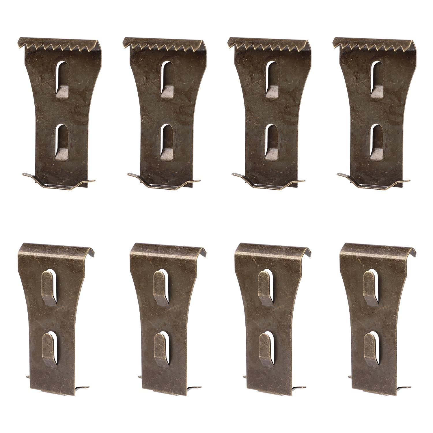 8pcs Brick Hook Clips, Steel Brick Clamps for Hanging Outdoors Heavy Duty Brick Wall Hooks No Drill for Pictures Lights Wreaths Hanger Fits 2.25-2.45 Inch High Bricks