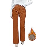 GRAPENT Bootcut Jeans for Women High Waist Stretchy Fleece Lined Pants Flare Jeans Denim Thermal Pants Winter Clothes