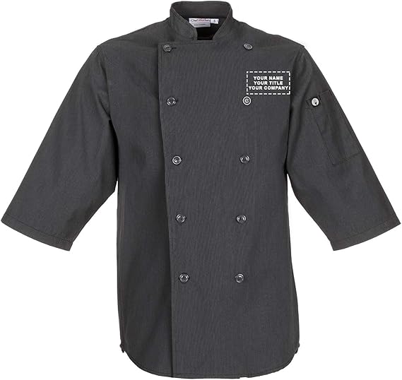 Chef Works Personalized Mens Brighton Chef Coat Clothing