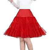 Shimaly Women's 50s Vintage Petticoat 26" Crinoline Rockabilly Tutu Skirt Slip S-3XL