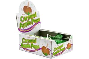 Tootsie Roll Caramel Apple Pops – Caramel Covered Green Apple Candy Lollipops – Bulk Gluten Free Candy – 1 Display Box Package – 48 Count