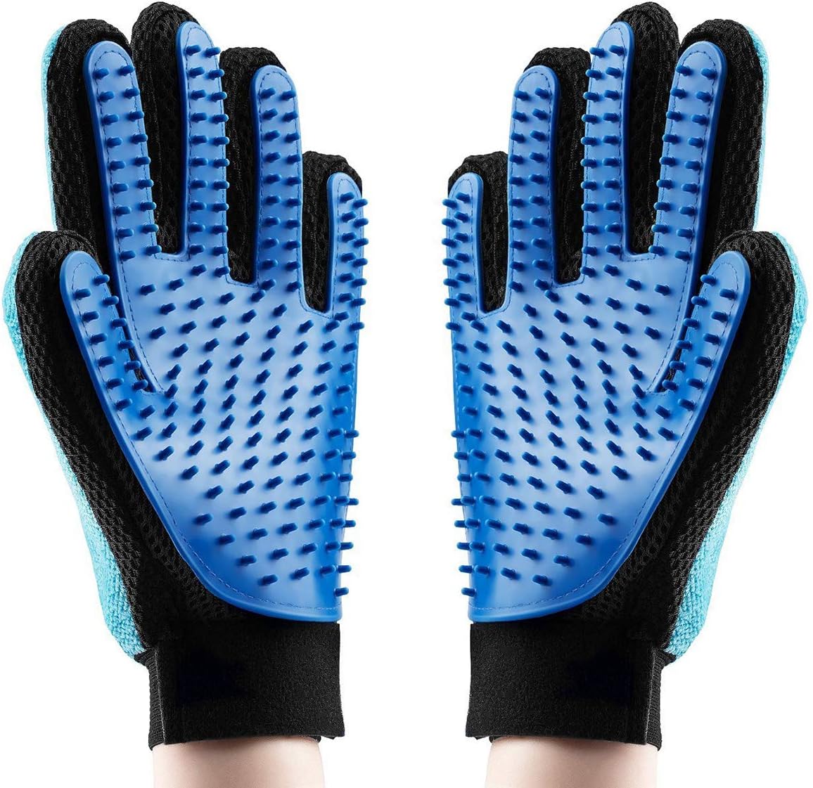 Pet Grooming Glove Hair Removal Mitts 1 Pair Gentle Deshedding Brush Glove For Dogs And Catsv