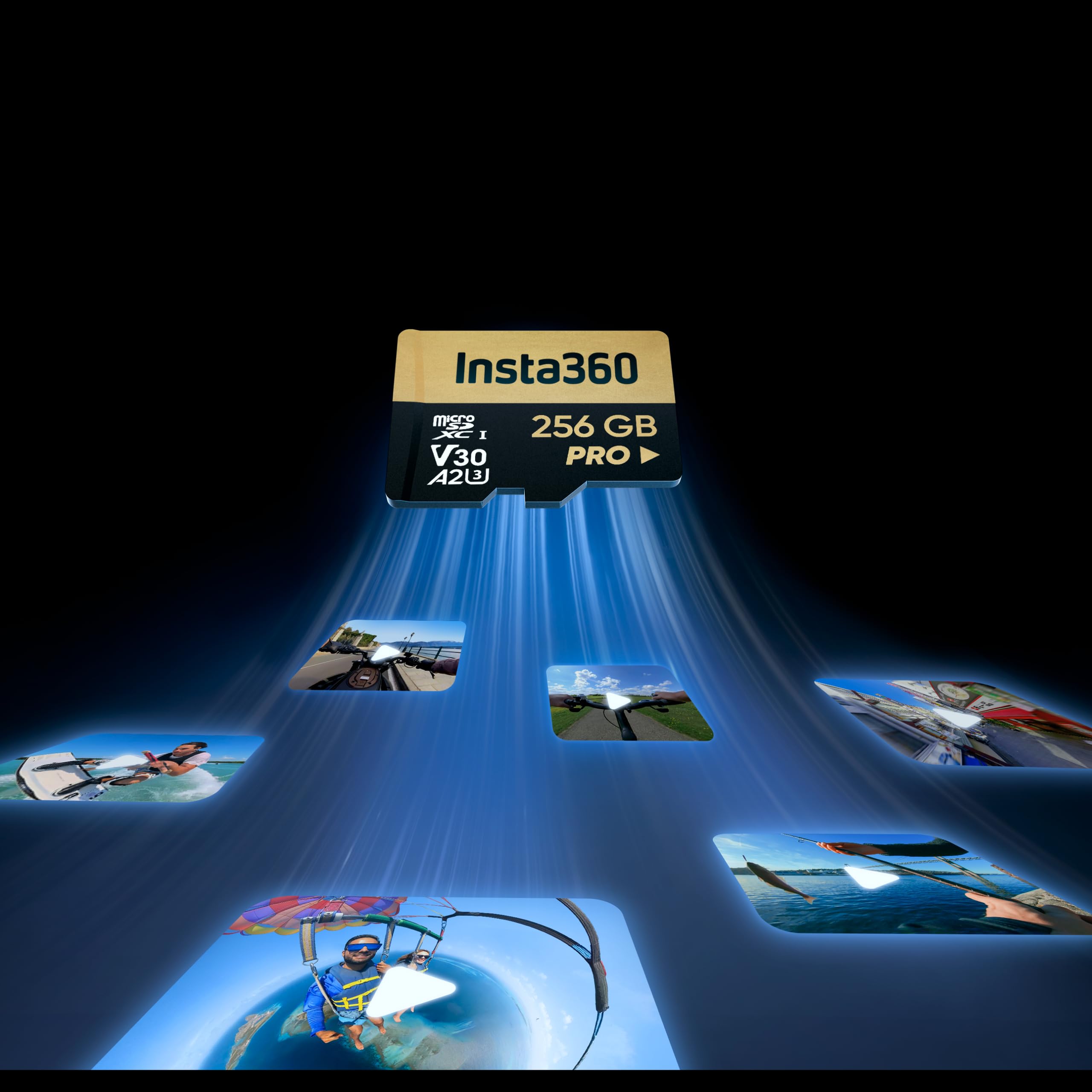 Insta360 256GB PRO microSDXC Memory Card, V30, A2, UHS-I, 90 MB/s Read/Write Speed