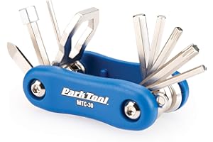 Park Tool MTC-30 Bicycle Multi-Tool with 2.5 to 8mm Hex Wrenches, T25, T30, Screwdriver & Box Wrench