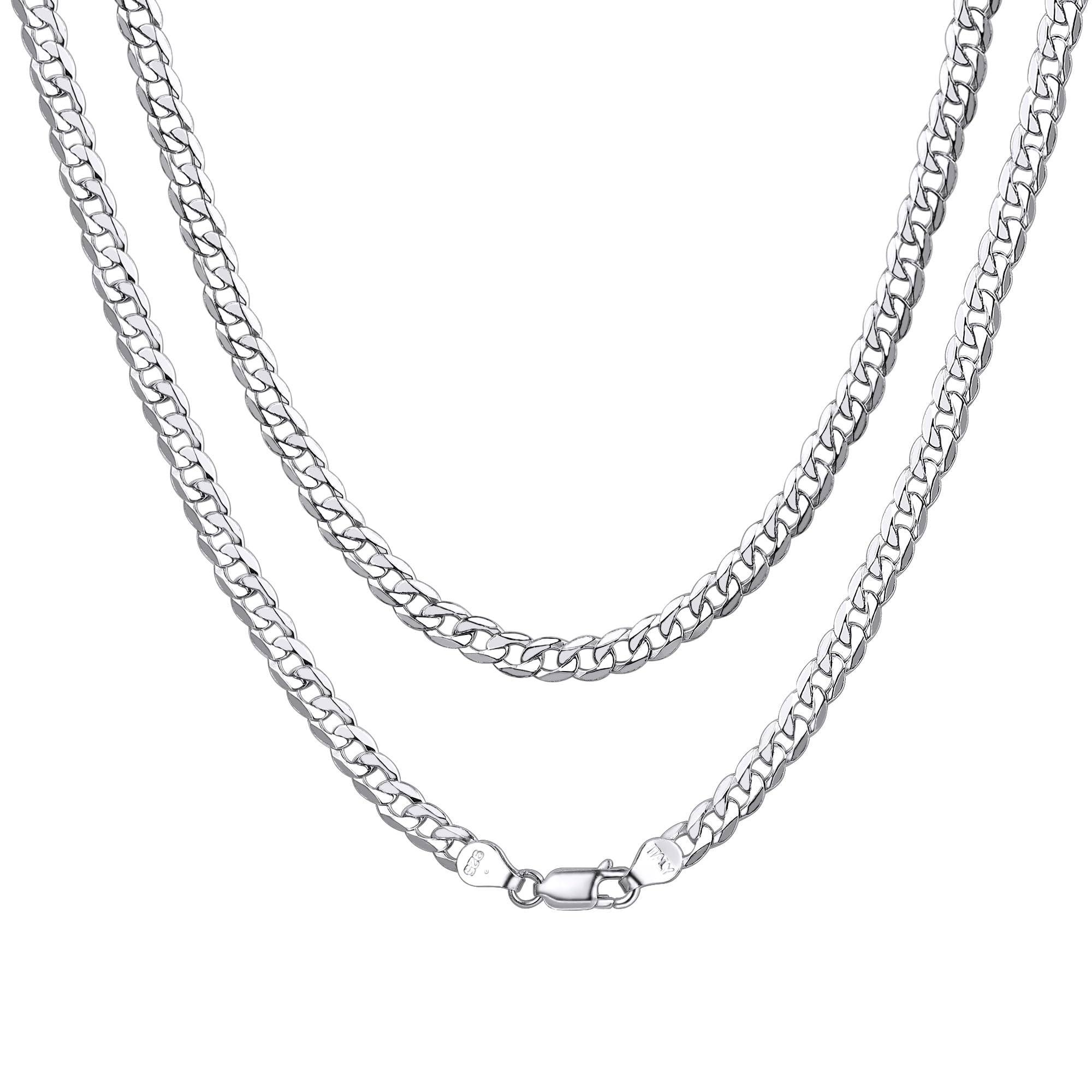 Sterling Silver Chain Necklace for Men Cuban Link Chain for Women — image 1