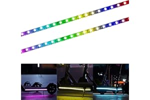 YHGSEE Electric Scooter LED Strip Light, Night Cycling Colorful Lamp Waterproof Safety Skateboard Accessories for Xiaomi M365/pro, for Outdoor Ninebot/Mercane Wide Wheel 50cm