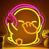 Music Duck Neon Sign for Wall Decor Music Duck Led Neon Light for Man Cave Birthday Gifts for People Dimmable Led Sign for Bedroom Dorm Decor Size 13.7 * 12.5In(P295)